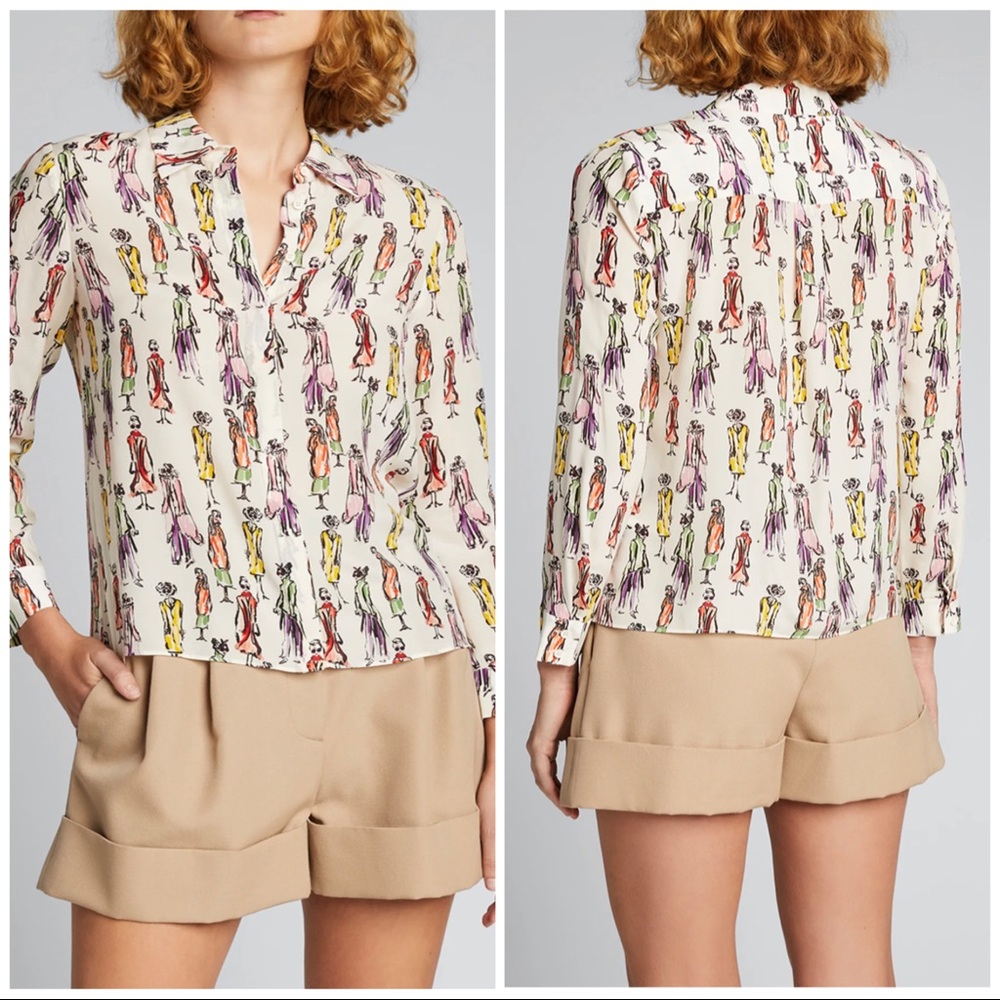 Alice + Olivia Willa Placket Top